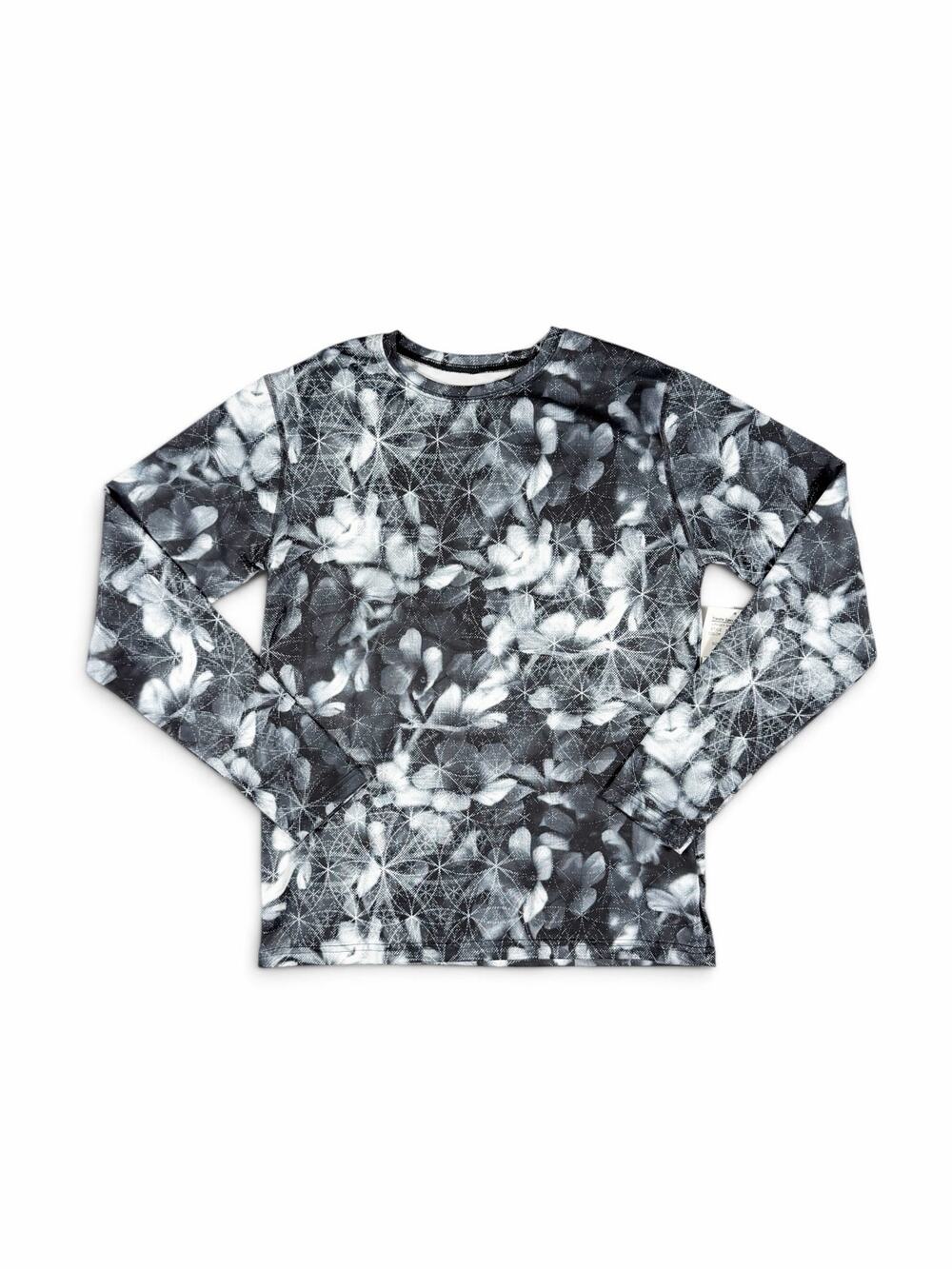 NEW Obermeyer Trestle Sport Black Floral Baselayer Top Size 16-18 (XL) girls